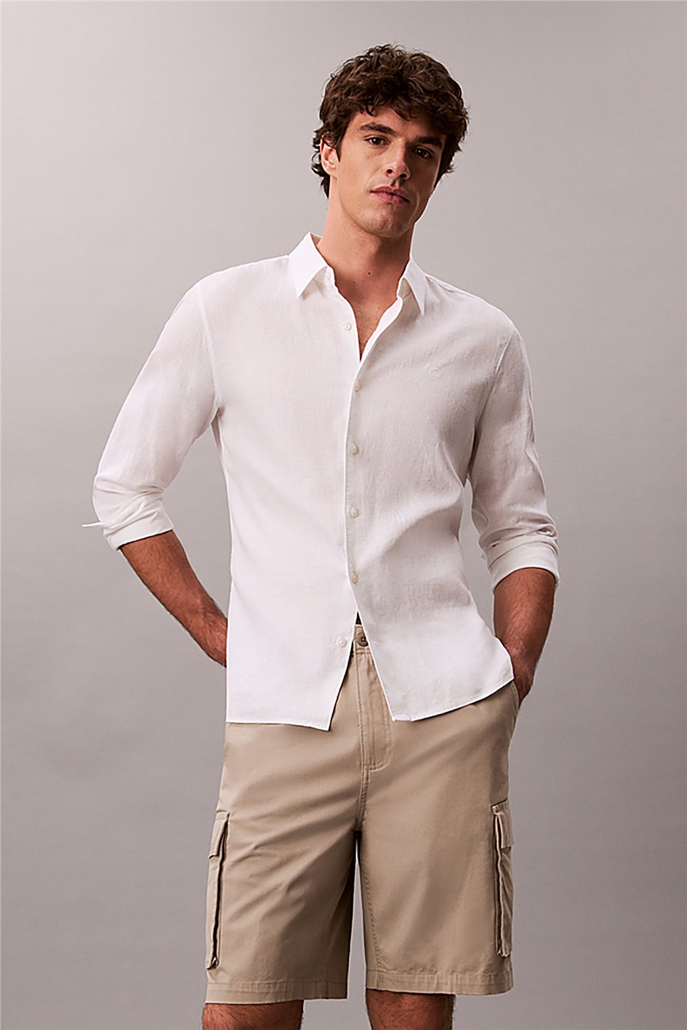 Calvin Klein Straight Comfort Cot Erkek Şort Kahverengi