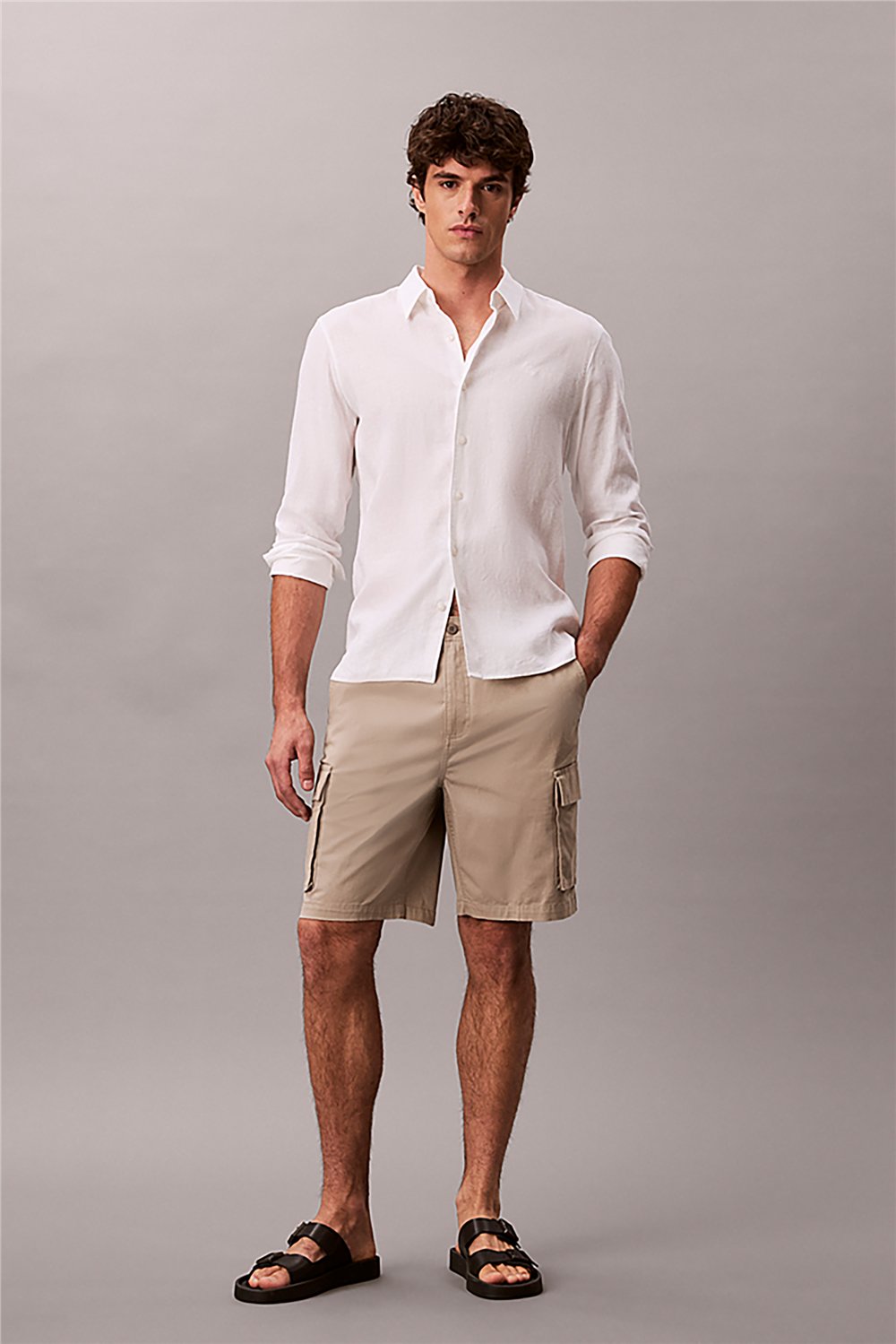 Calvin Klein Straight Comfort Cot Erkek Şort Kahverengi