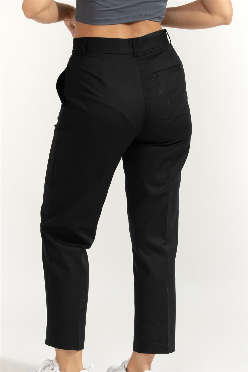 Calvin Klein Straight Leg Stretch Kadın Chino Pantolon Siyah