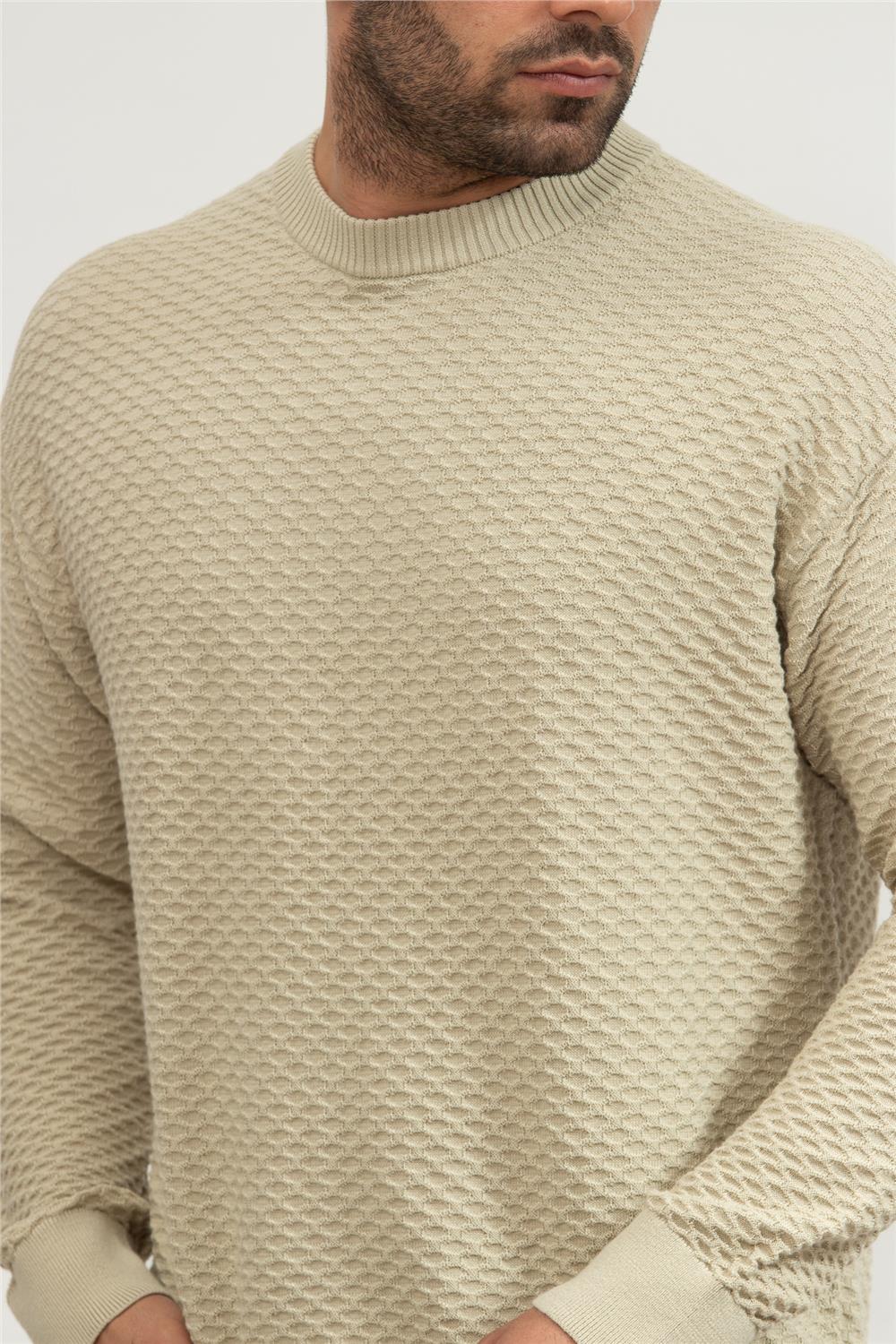 Calvin Klein Texture Crew Neck Erkek Triko