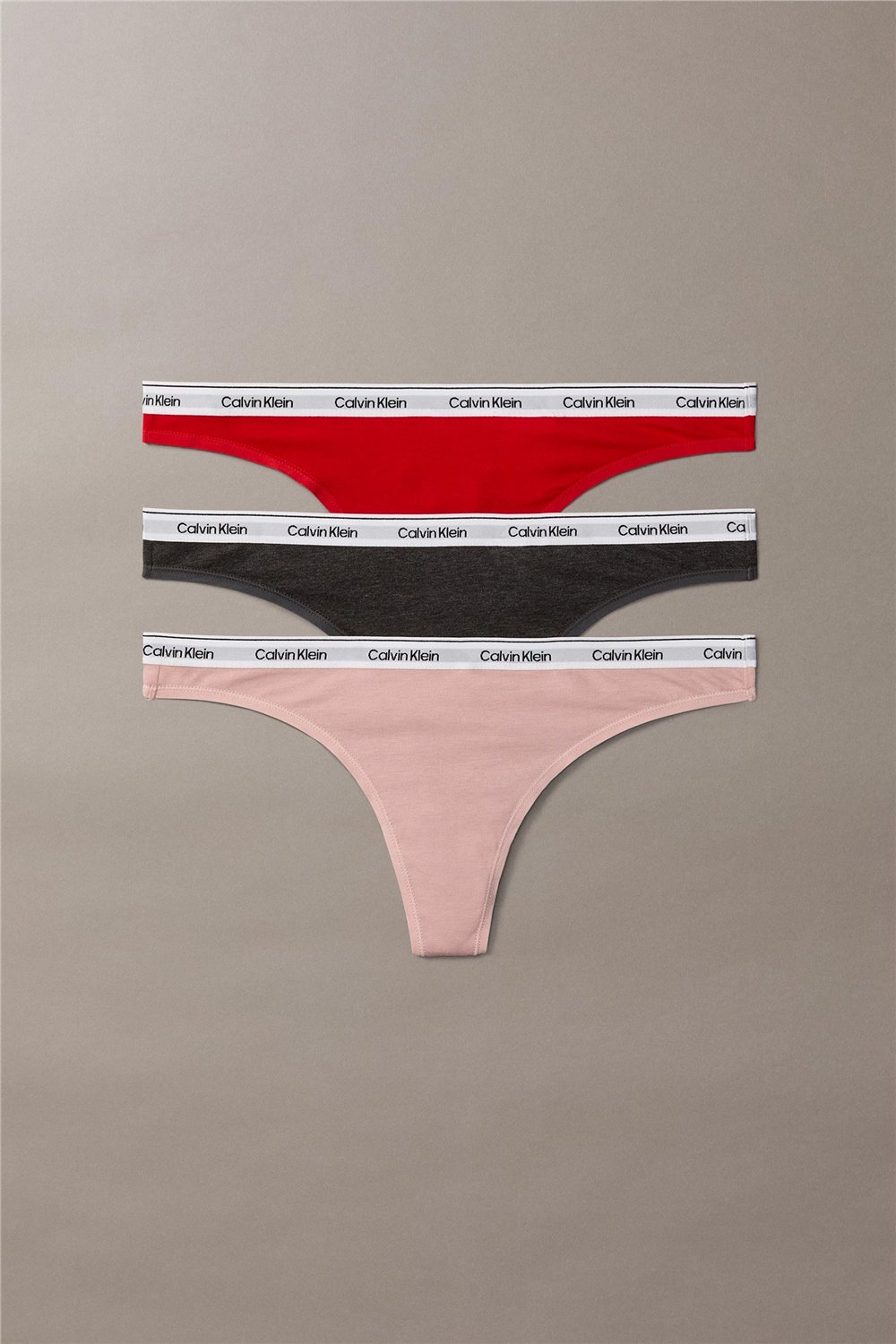 Calvin Klein Thong Kadın 3lü Külot Kırmızı