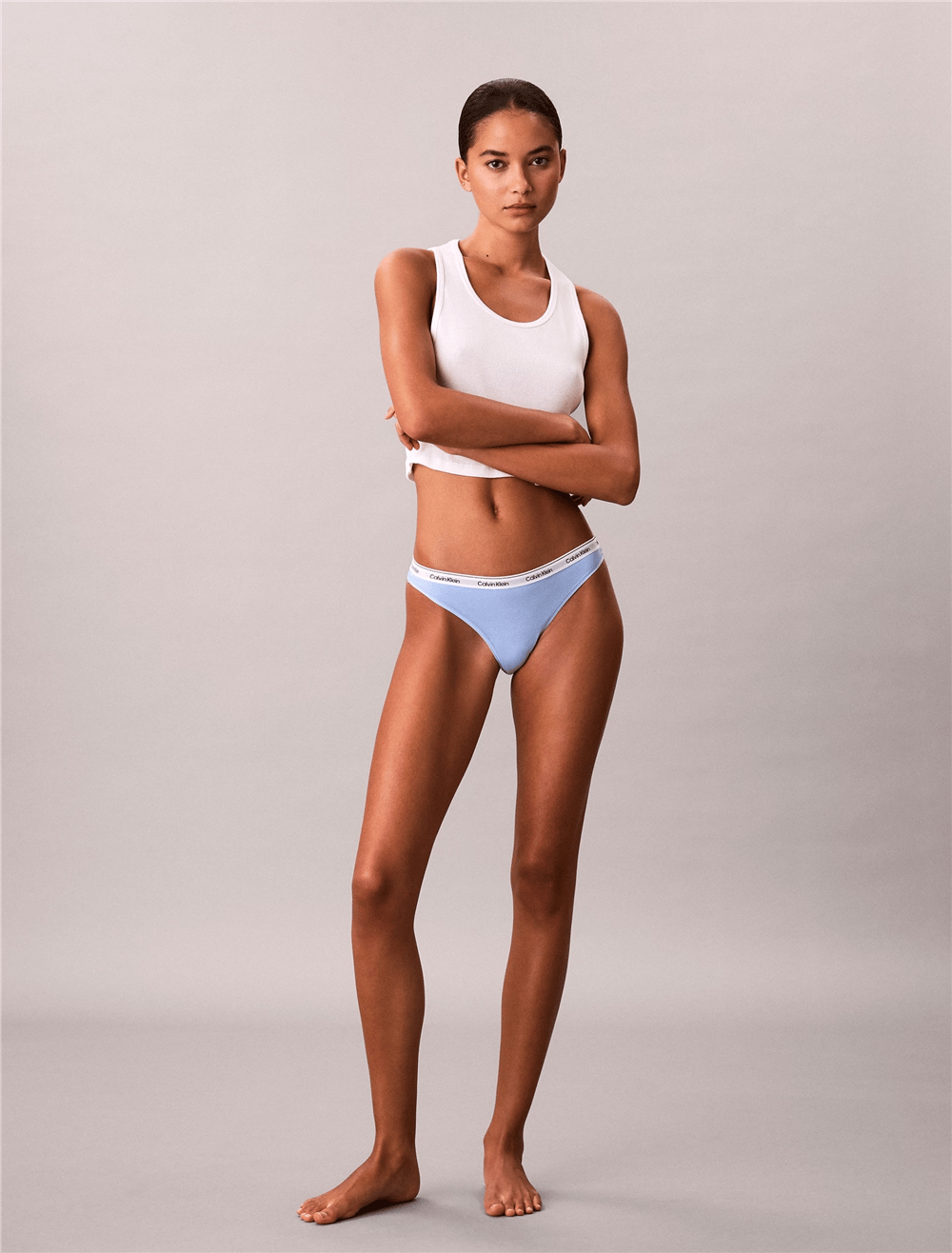 Calvin Klein Thong Kadın 3lü Külot Mavi