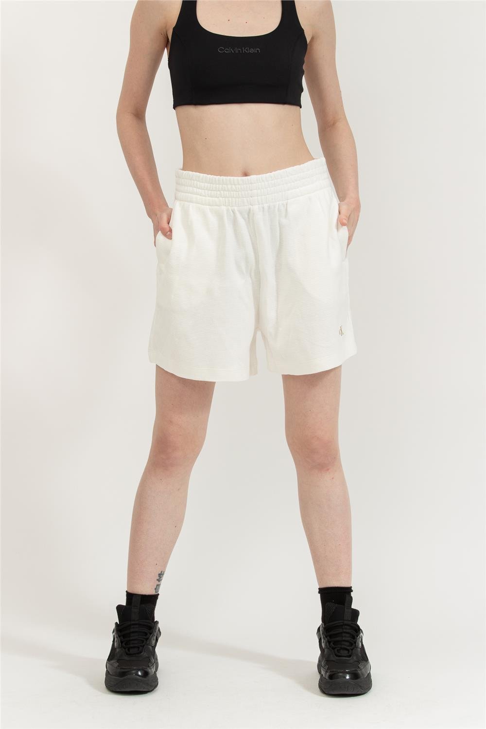 Calvin Klein Waffle Loose Kadın Bermuda Şort