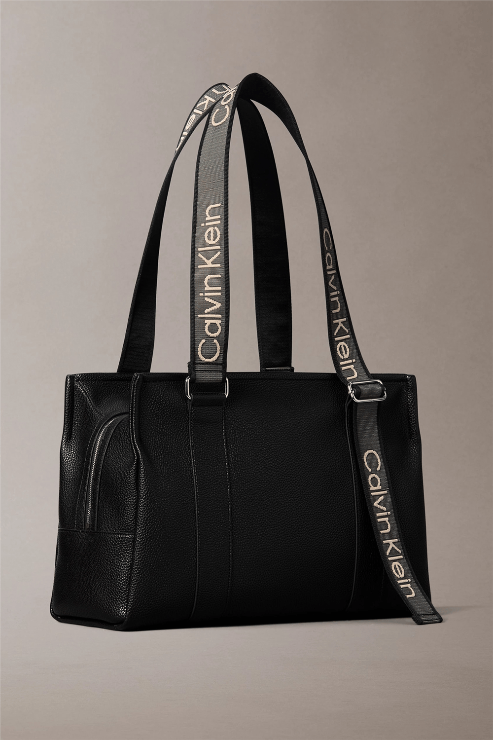 Calvin Klein Webbing Adj Strap Tote Kadın Omuz Çantası Siyah