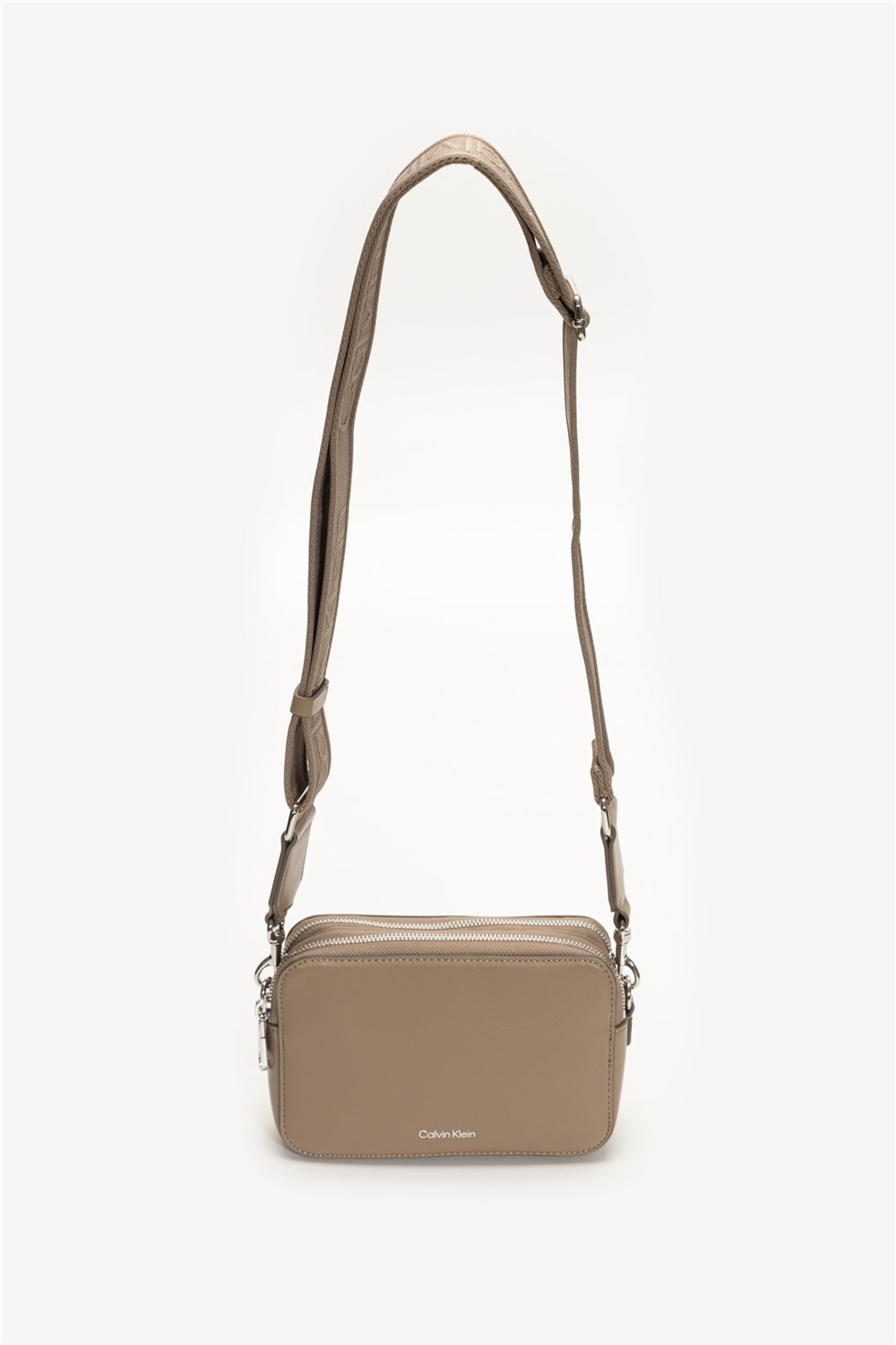 Calvin Klein Webbing Double Strap Camera Bag Kadın Mini Omuz Çantası Kahverengi