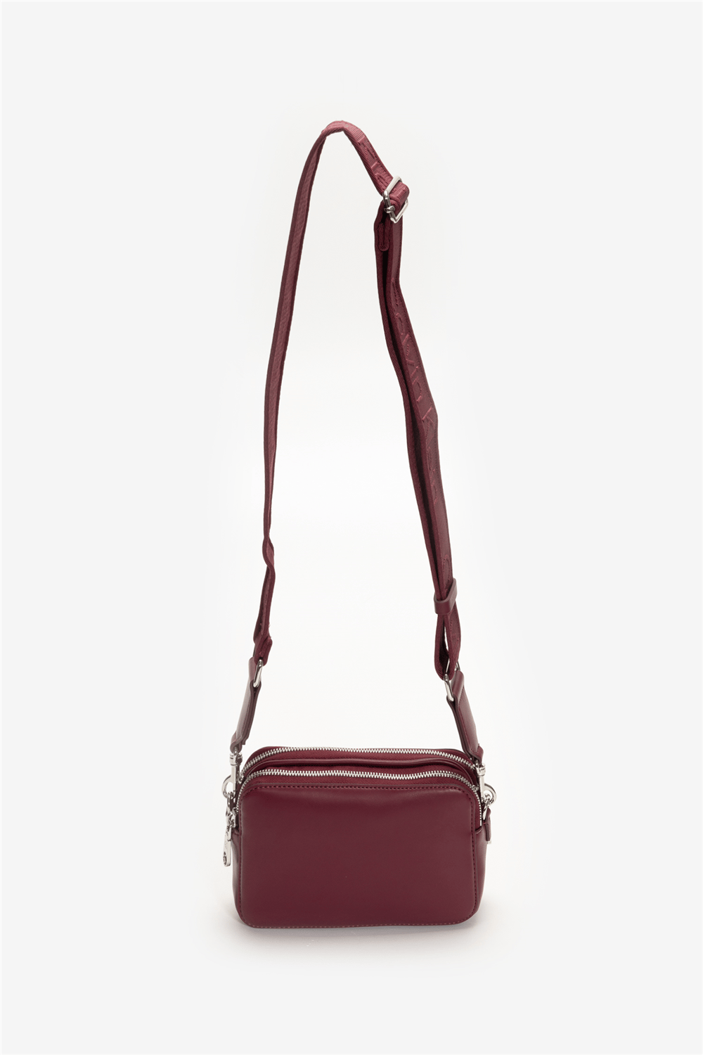 Calvin Klein Webbing Double Strap Camera Bag Kadın Mini Omuz Çantası Kırmızı