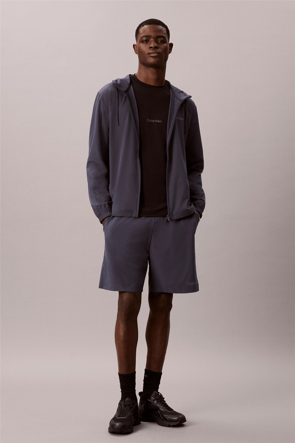 Calvin Klein Wind Jacket Erkek Rüzgarlık Mavi