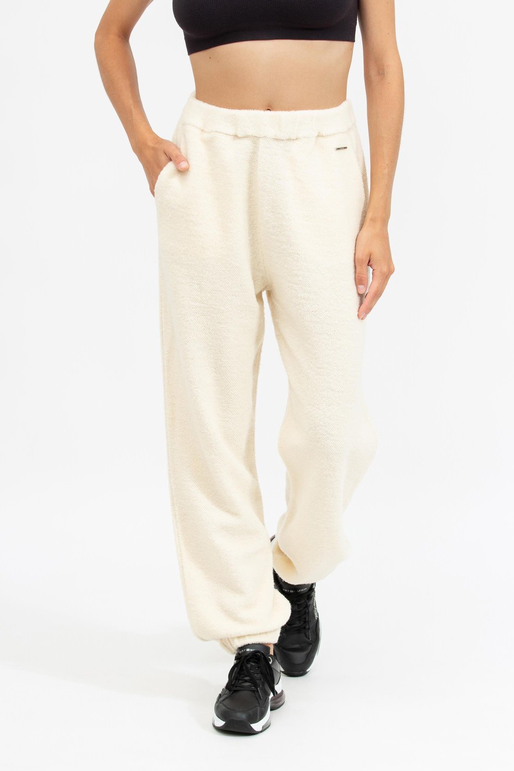 Calvin Klein Wool Slim Kadın Eşofman Altı Bej