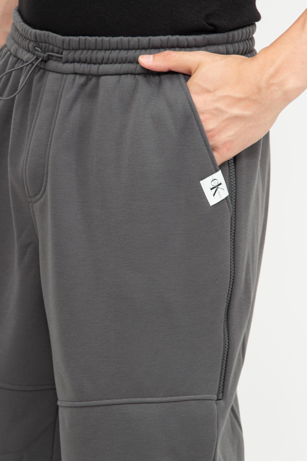 Calvin Klein Woven Tab Erkek Eşofman Altı Gri