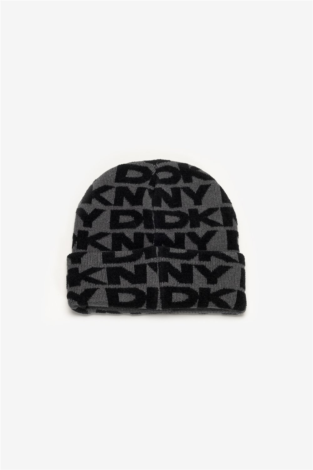 DKNY Chenille Logo Beanie Kadın Bere Siyah