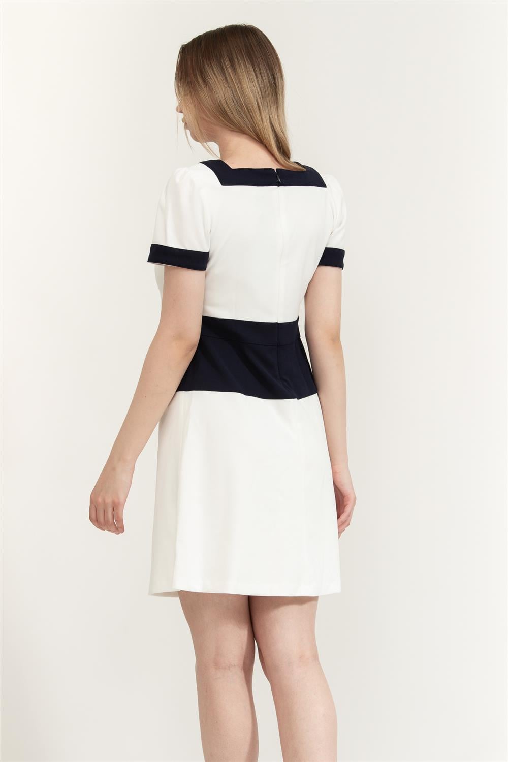 DKNY Colorblocked Kadın Elbise Lacivert