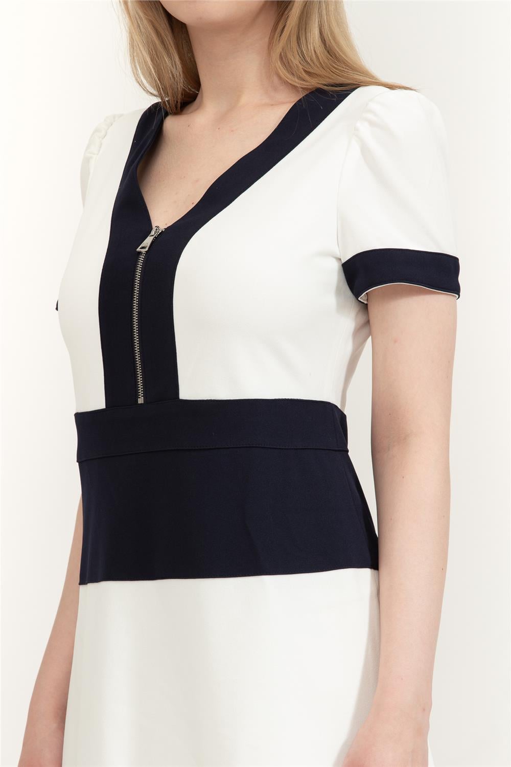 DKNY Colorblocked Kadın Elbise Lacivert