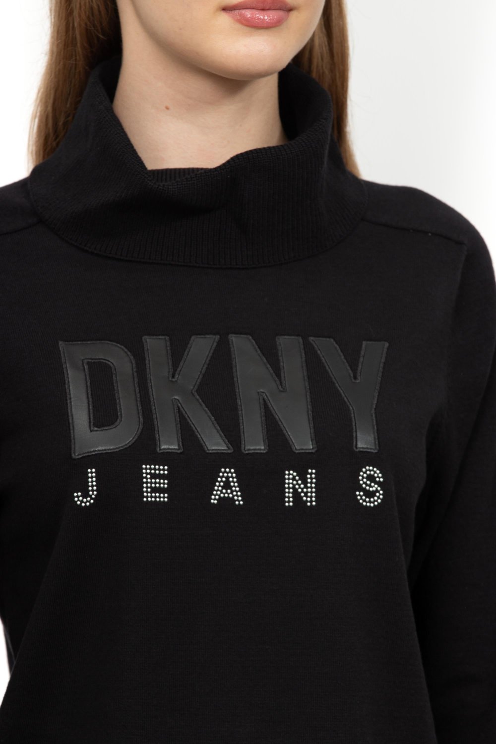 DKNY Kadın Bisiklet Yaka Sweatshirt Siyah