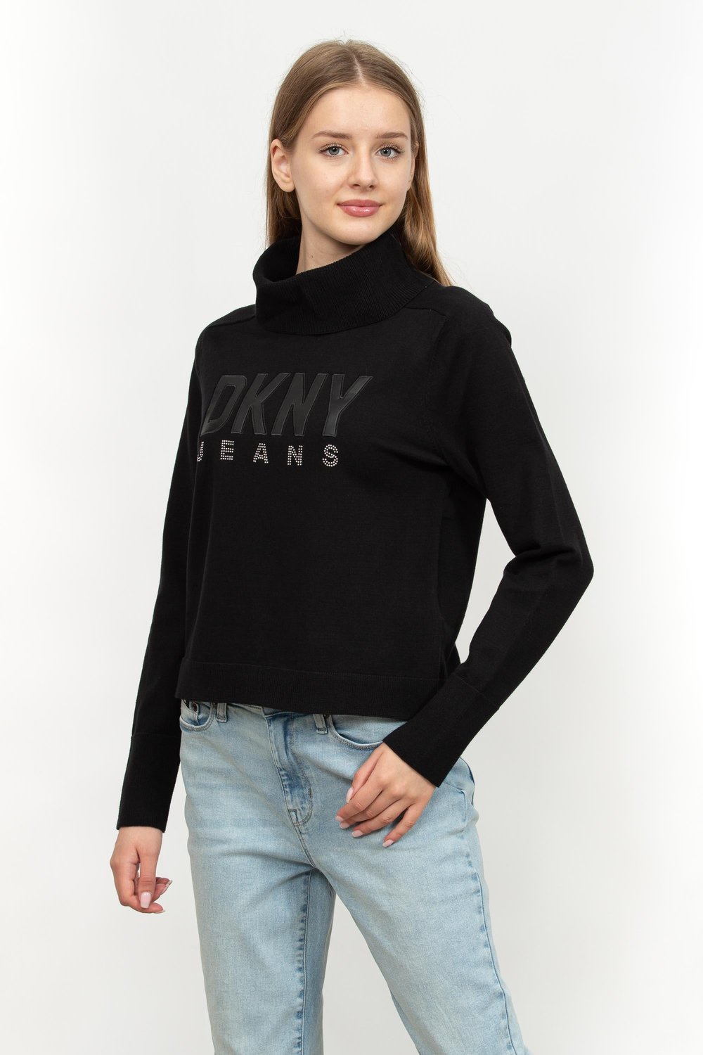 DKNY Kadın Bisiklet Yaka Sweatshirt Siyah