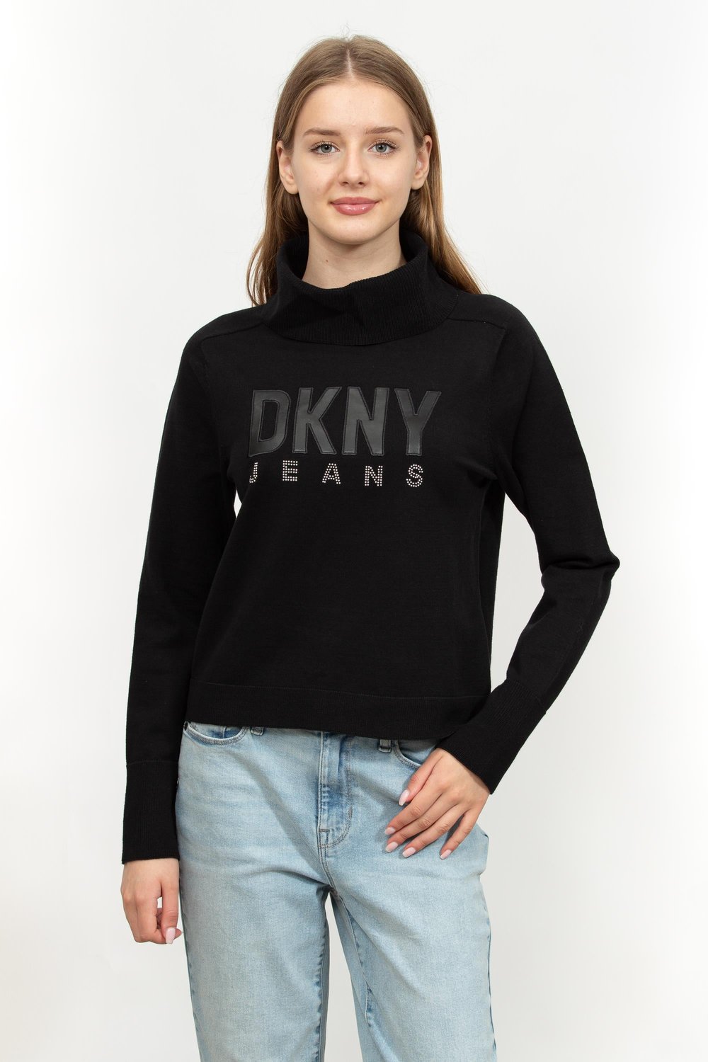 DKNY Kadın Bisiklet Yaka Sweatshirt Siyah