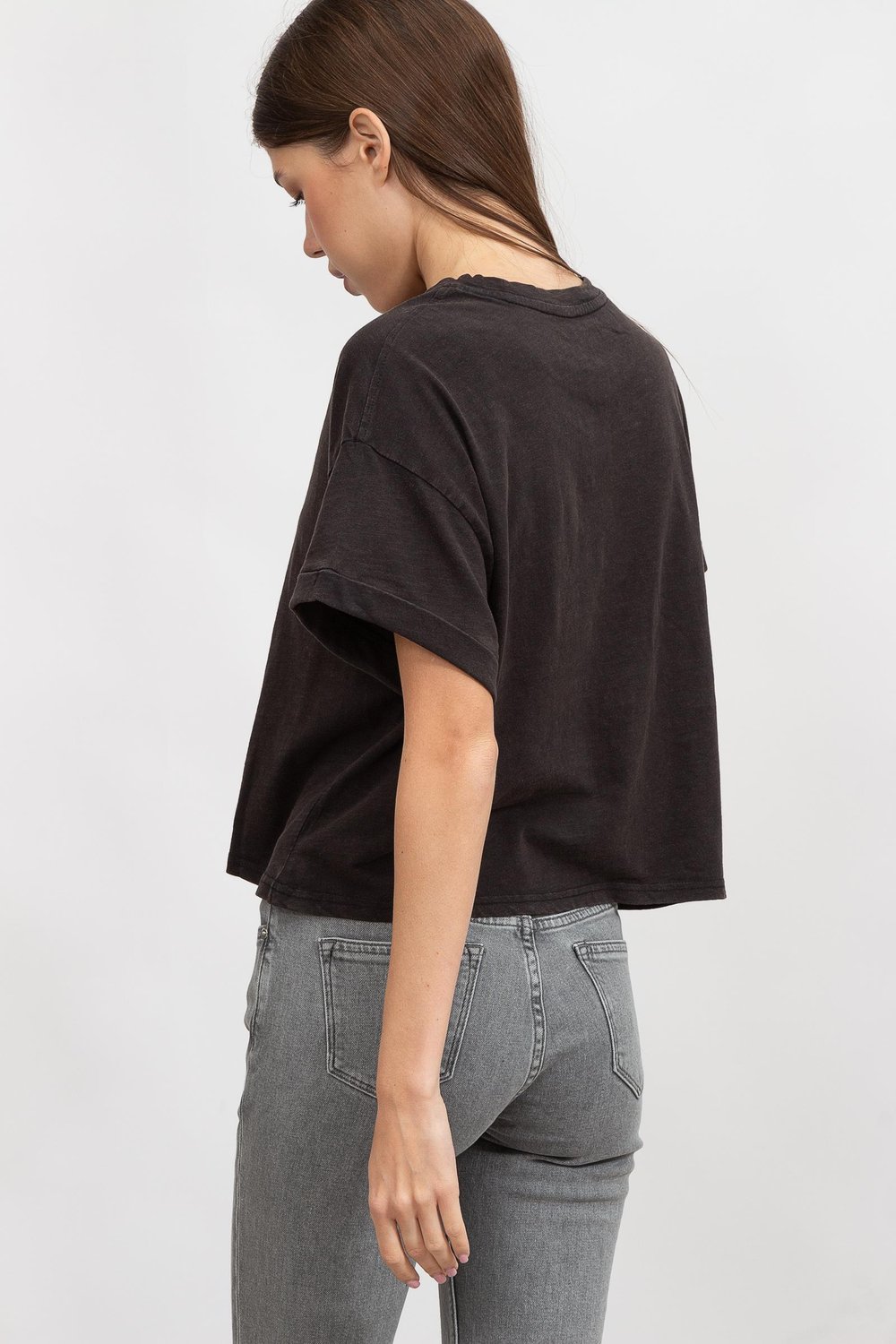 DKNY Kadın Bisiklet Yaka T-Shirt Siyah