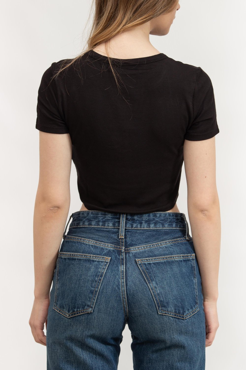 DKNY Kadın Bisiklet Yaka T-Shirt Siyah