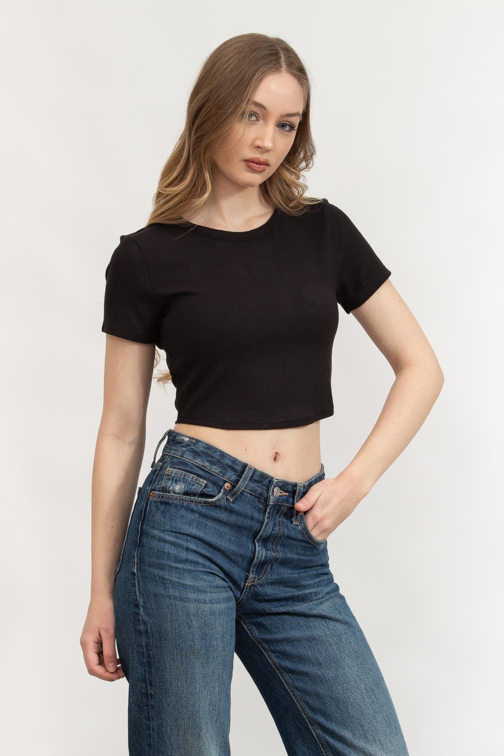DKNY Kadın Bisiklet Yaka T-Shirt Siyah