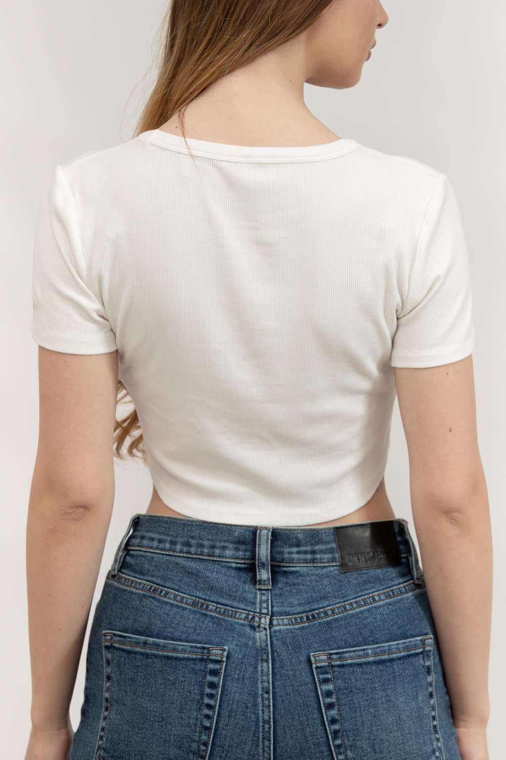 DKNY Kadın Bisiklet Yaka T-Shirt Fil Dişi