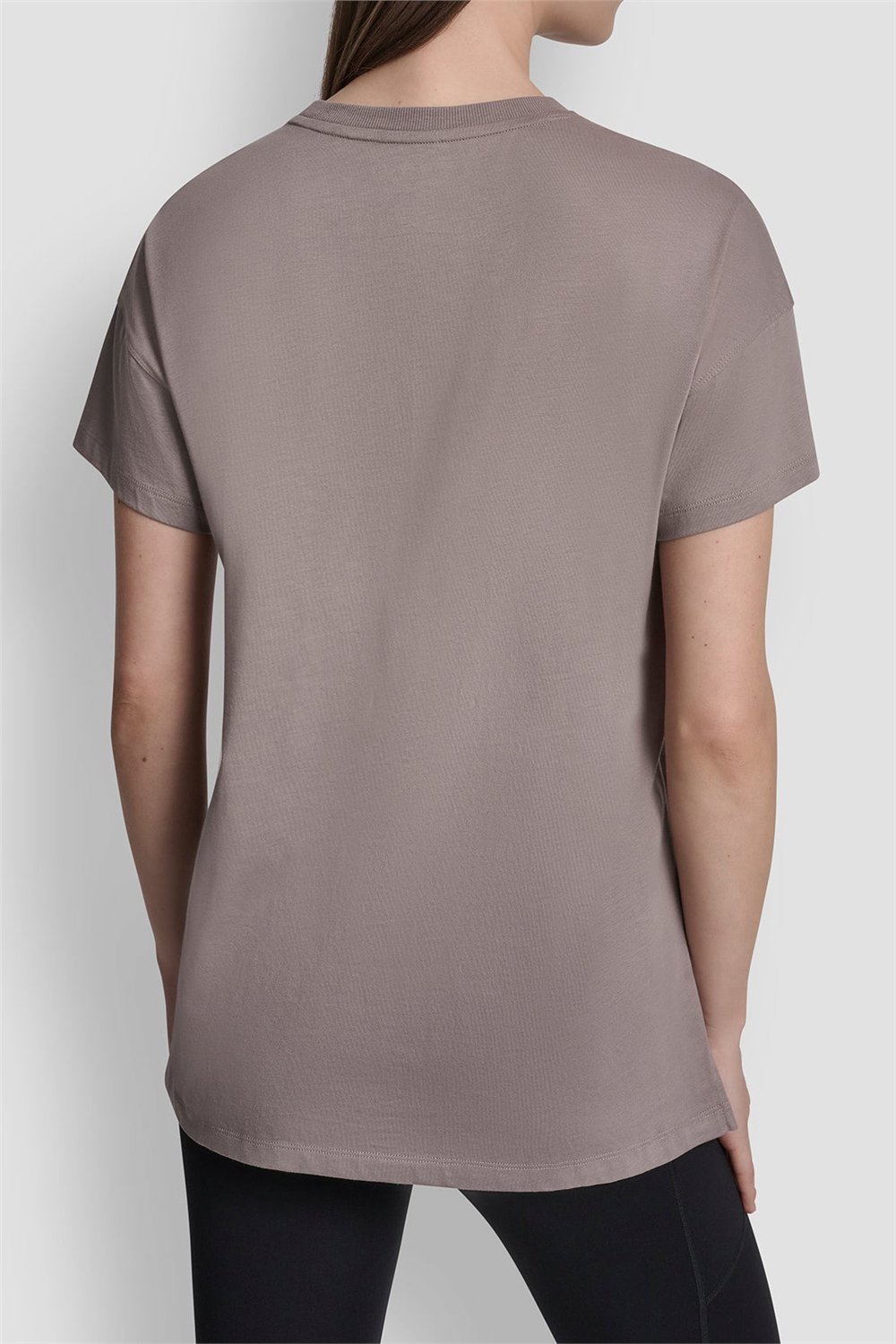 DKNY Kadın Dkny Ny 1989 Rhinest Bisiklet Yaka T-Shirt