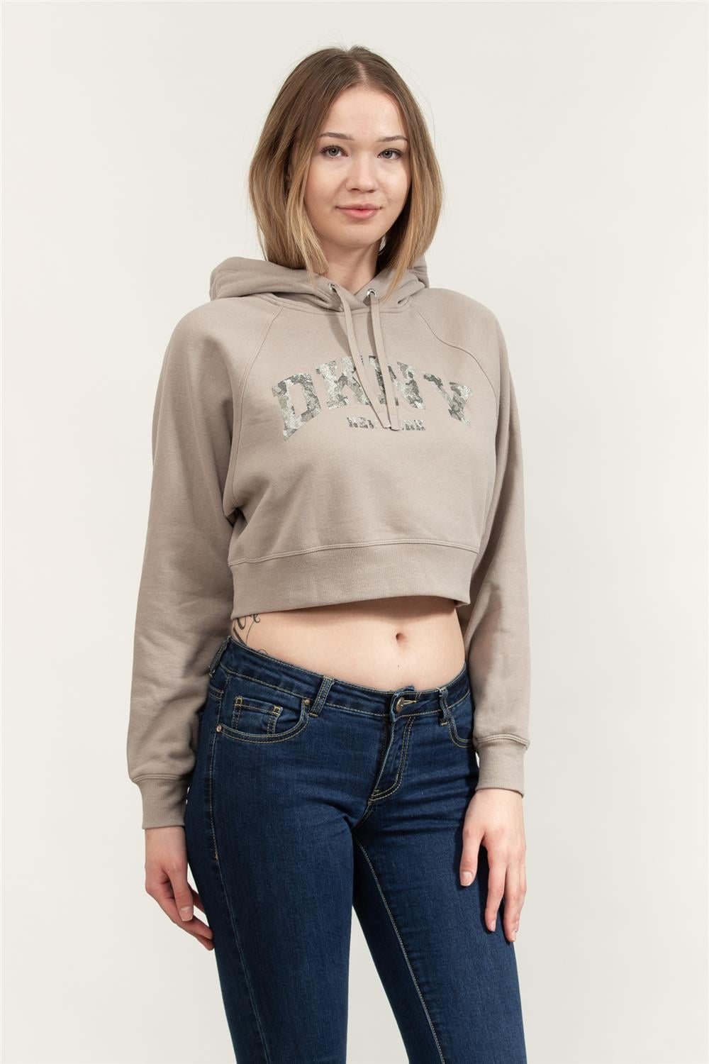DKNY Kadın Kapüşonlu Sweatshirt