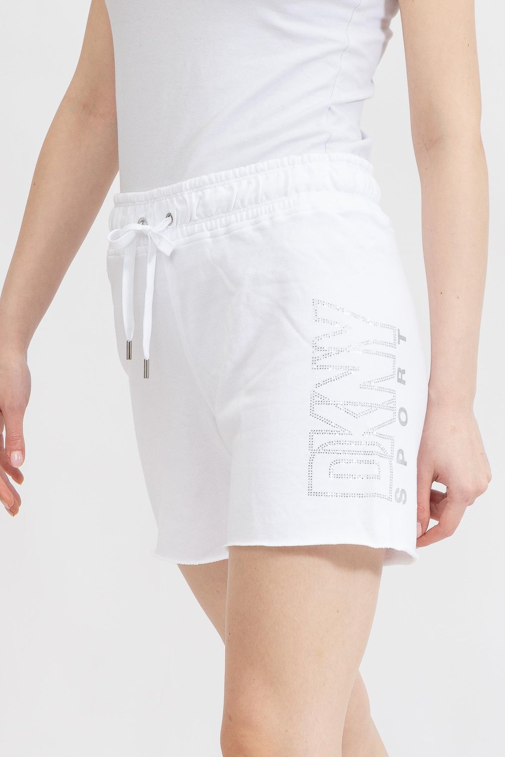 DKNY Kadın Penye Şort Beyaz