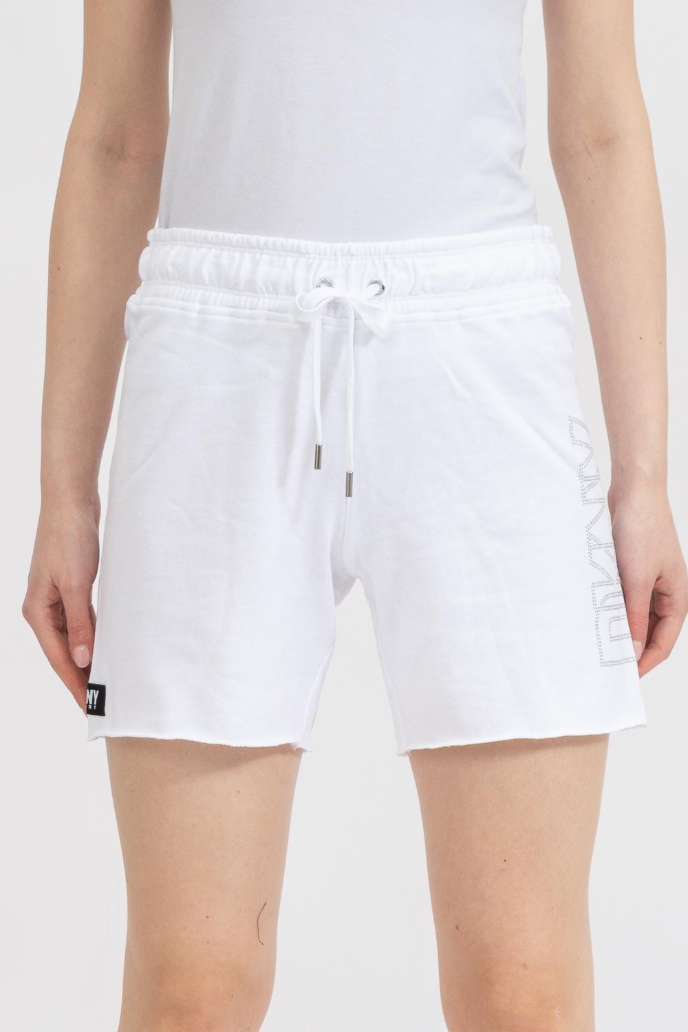 DKNY Kadın Penye Şort Beyaz