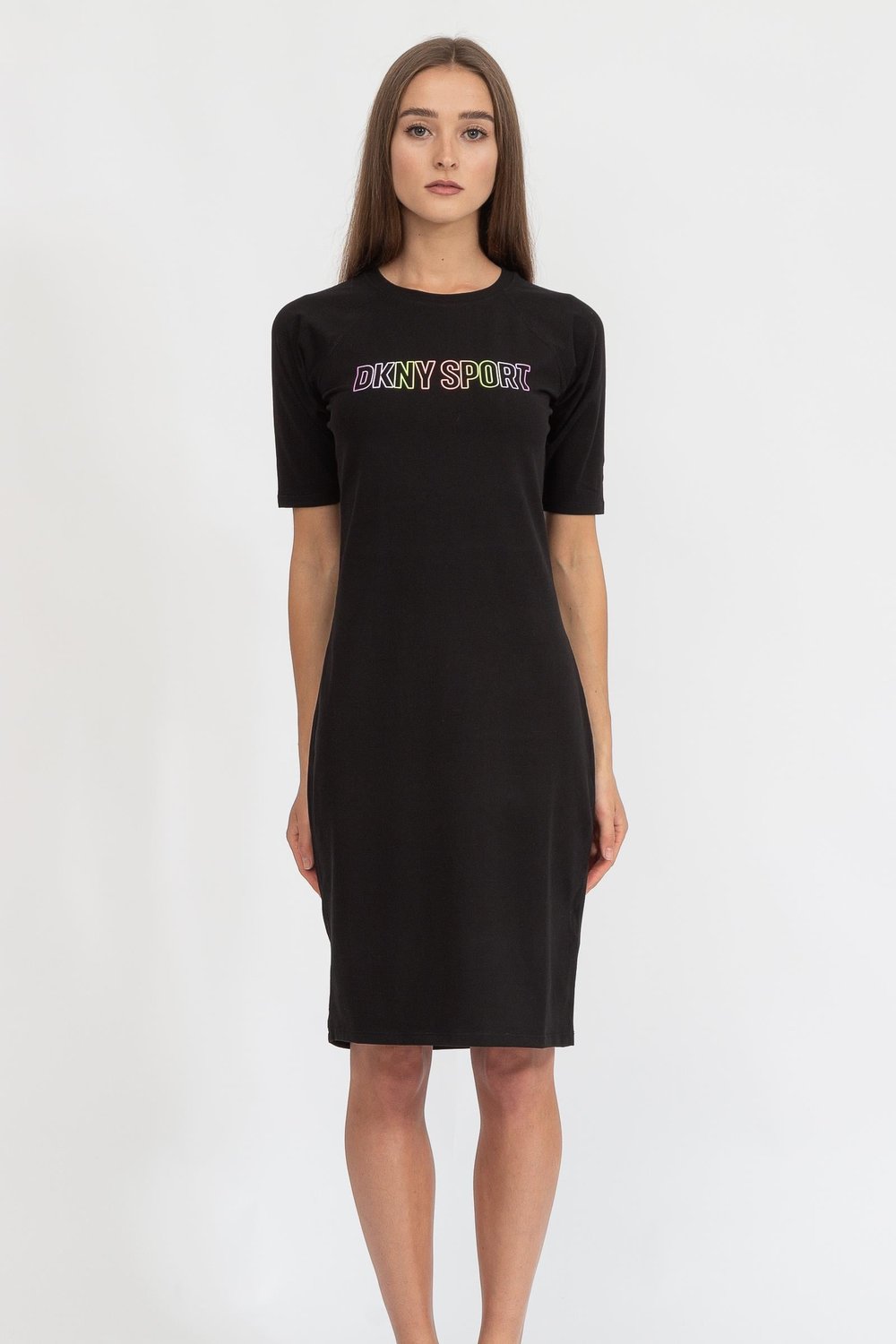DKNY Ombre Logo Kadın Elbise Siyah