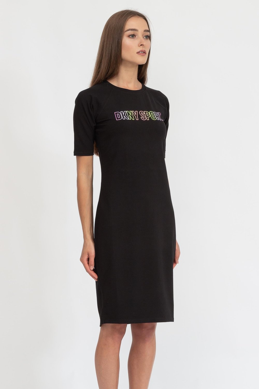 DKNY Ombre Logo Kadın Elbise Siyah