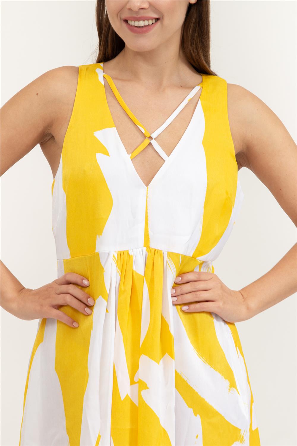 DKNY Prntd Maxi Kadın Elbise