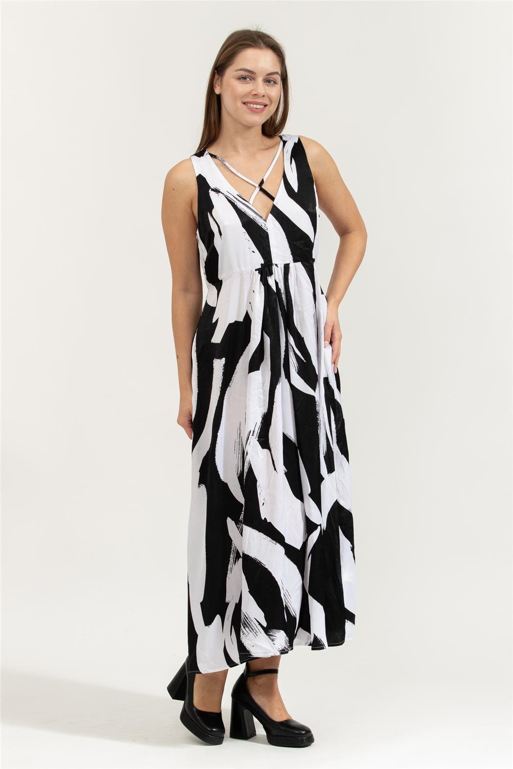 DKNY Prntd Maxi Kadın Elbise