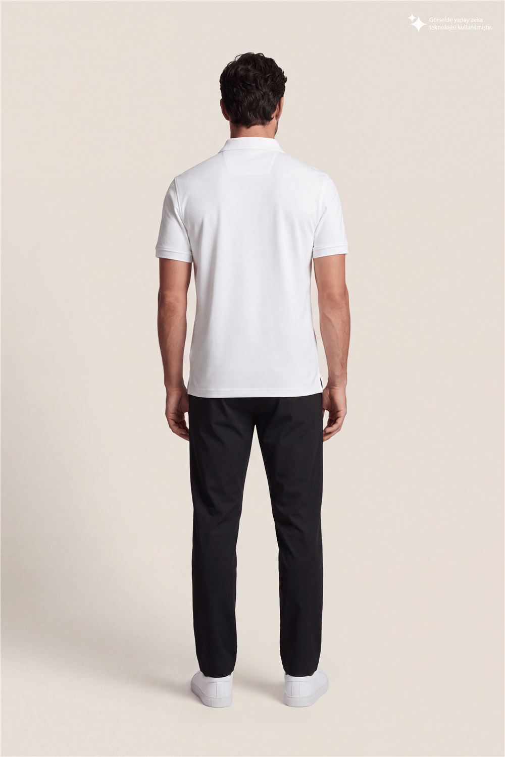 DKNY Quarter Zip Polo Erkek Polo Yaka T-Shirt Beyaz