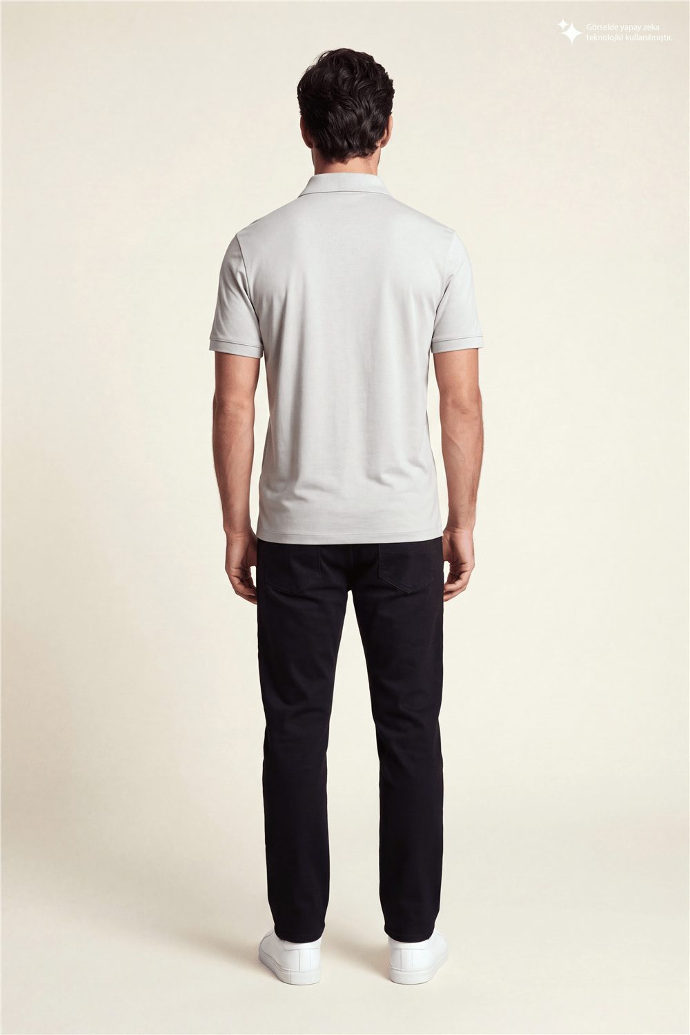 DKNY Quarter Zip Polo Erkek Polo Yaka T-Shirt Taş Rengi