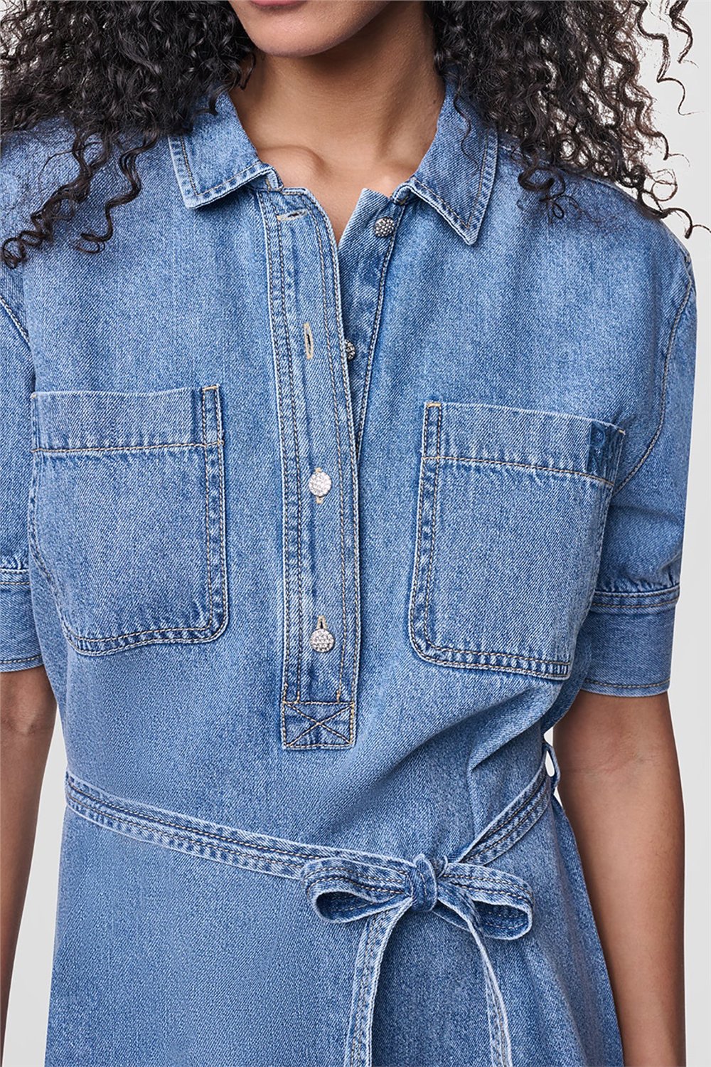 DKNY Short Sleeve Shirt D Kadın Gömlek Elbise Çok Renkli