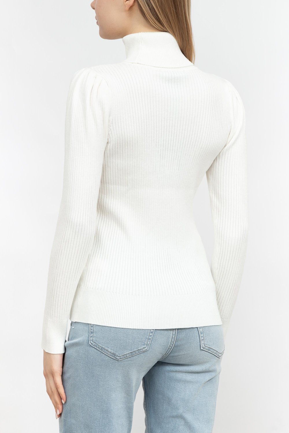 DKNY Solid Ribbed Turtlen Kadın Triko