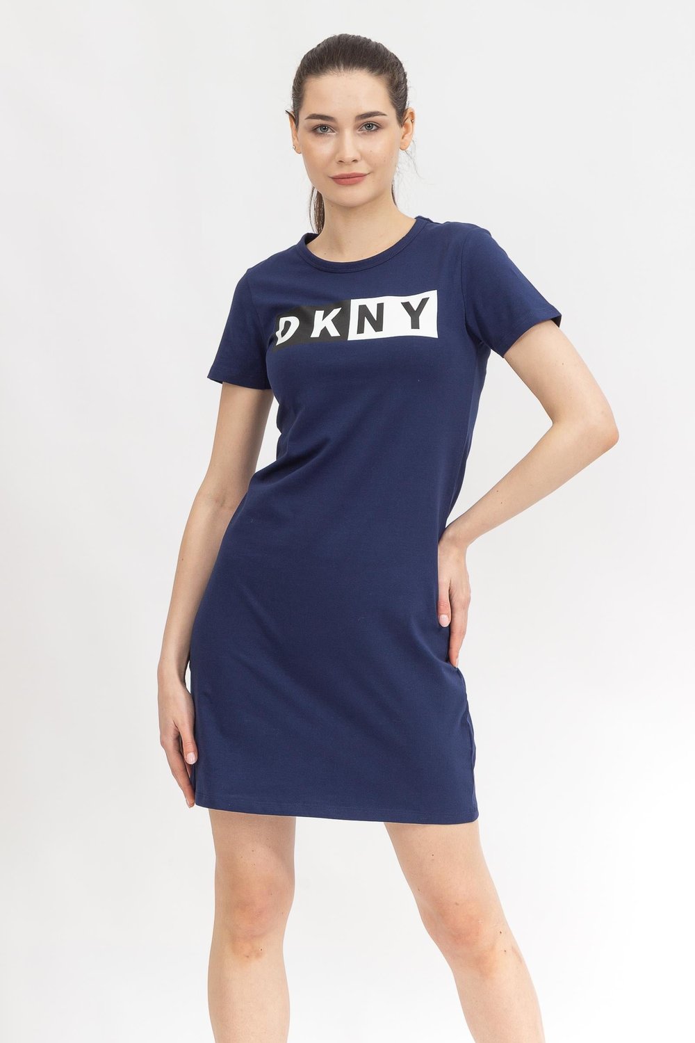 DKNY Two Tone Logo Kadın Elbise Çok Renkli