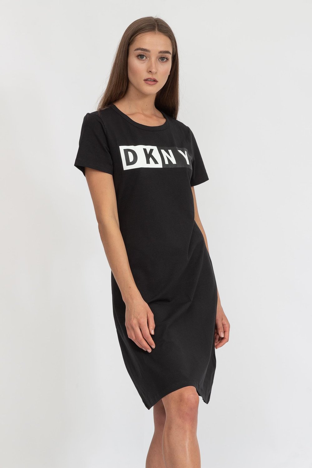 DKNY Two Tone Logo Kadın Elbise Siyah