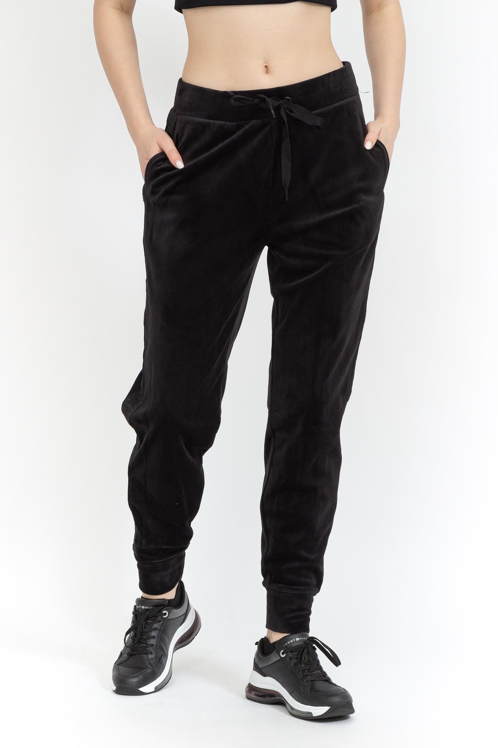 DKNY Velour Kadın Eşofman Altı Siyah