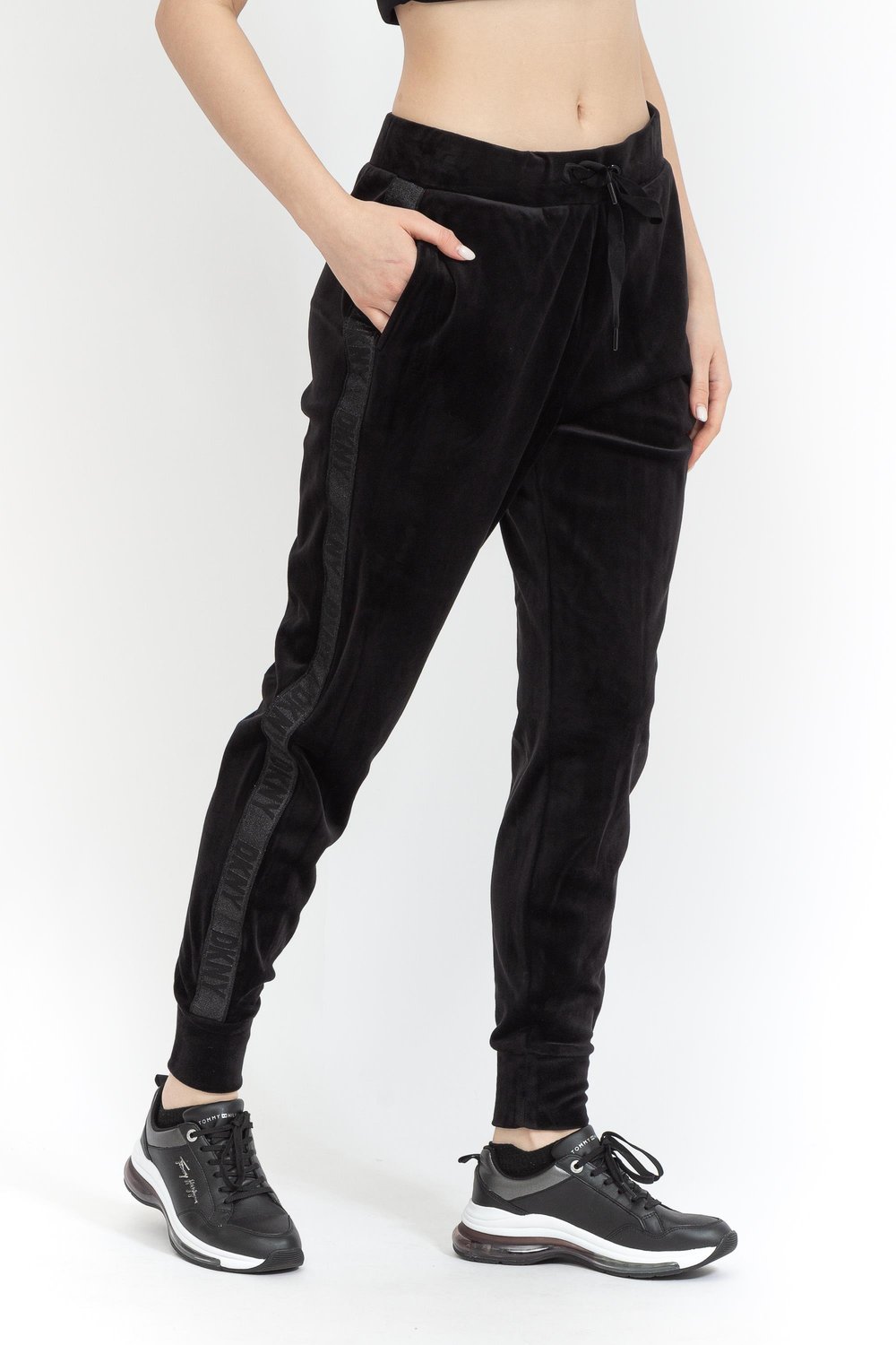 DKNY Velour Kadın Eşofman Altı Siyah