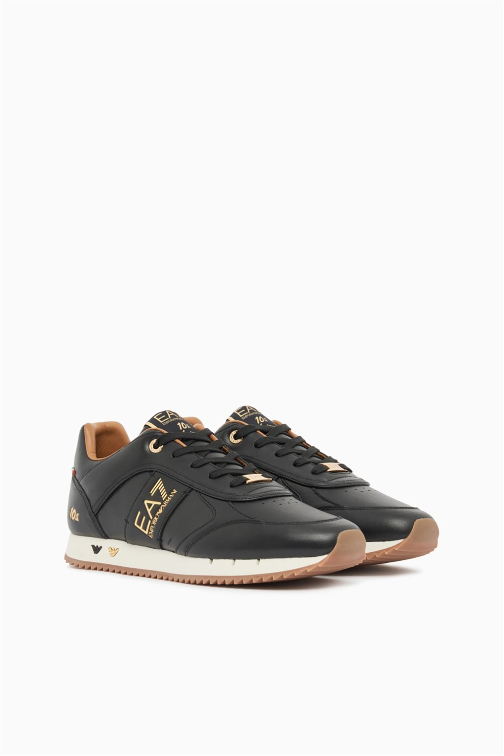 EA7 Black And White 10Th Anniversary Sneakers Siyah