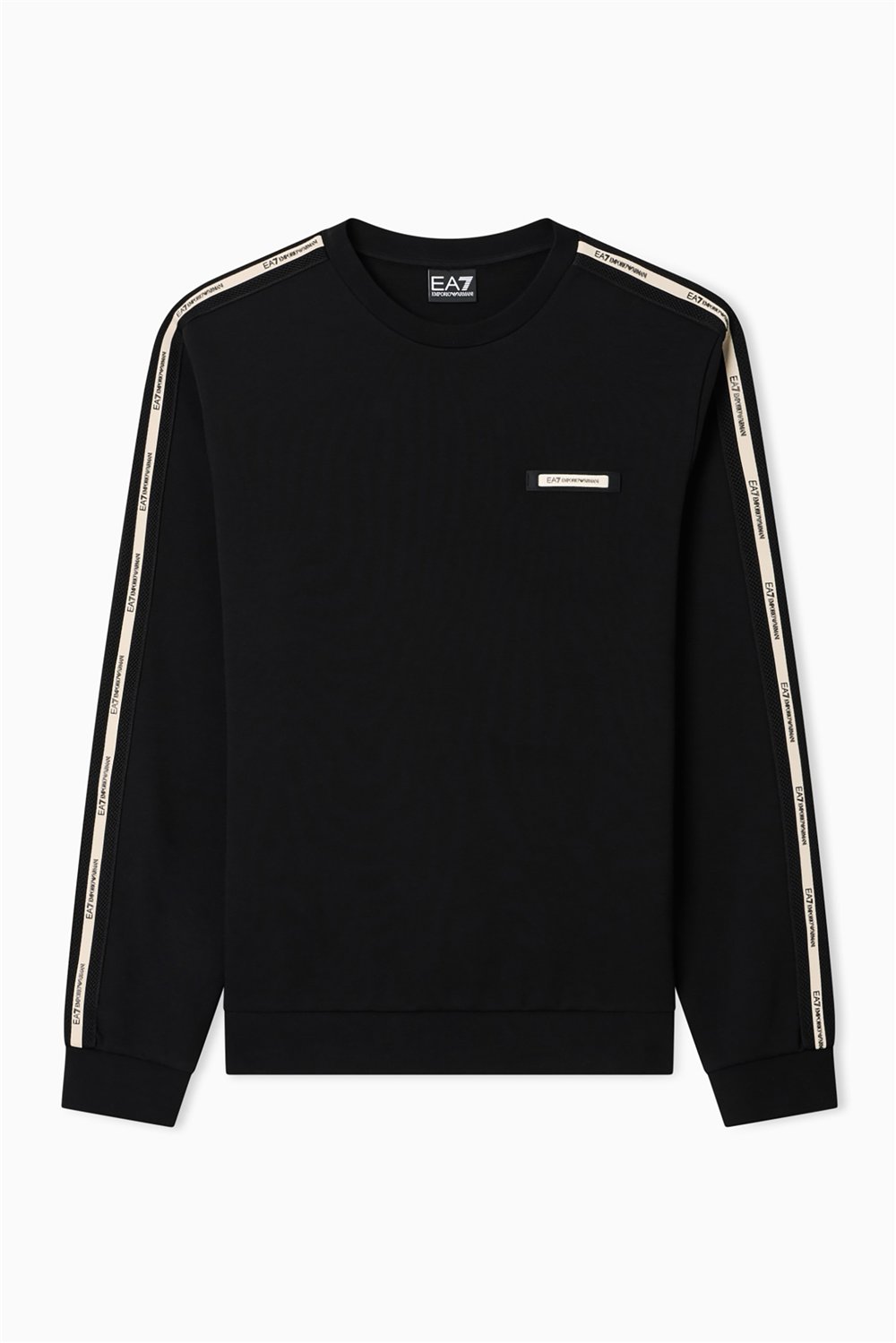 EA7 Erkek Bisiklet Yaka Sweatshirt Siyah