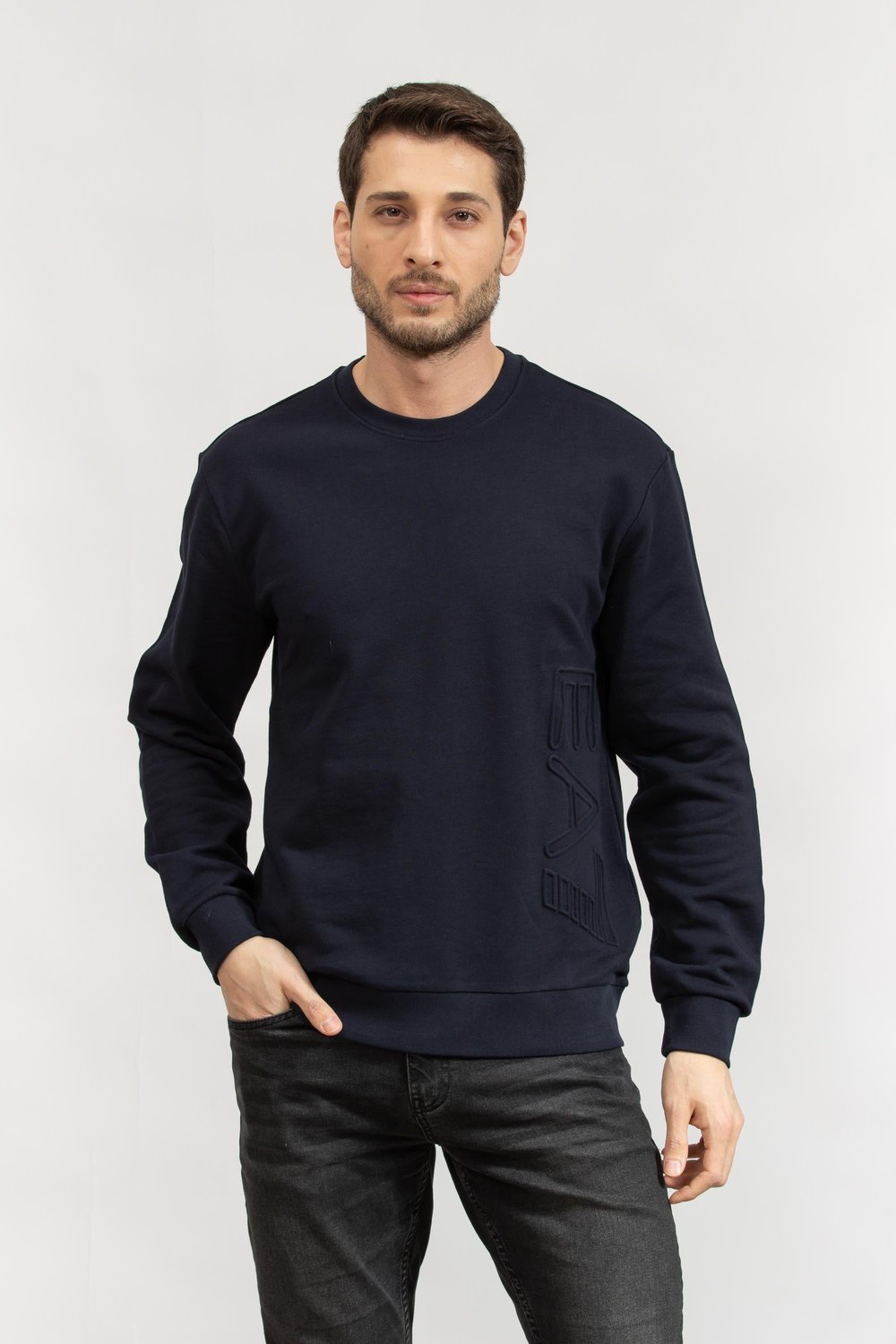 EA7 Erkek Bisiklet Yaka Sweatshirt