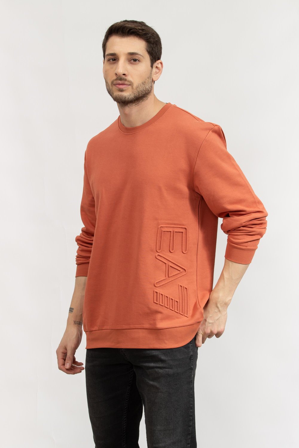 EA7 Erkek Bisiklet Yaka Sweatshirt Çok Renkli