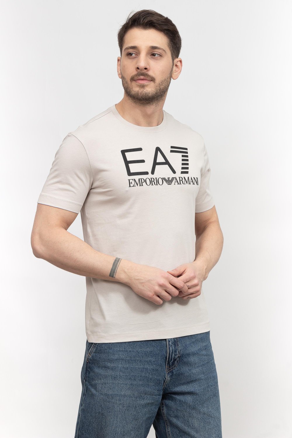 EA7 Erkek Bisiklet Yaka T-Shirt