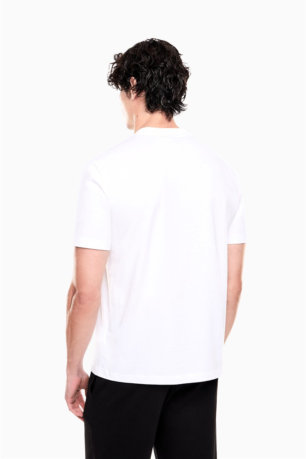 EA7 Erkek Bisiklet Yaka T-Shirt Mavi