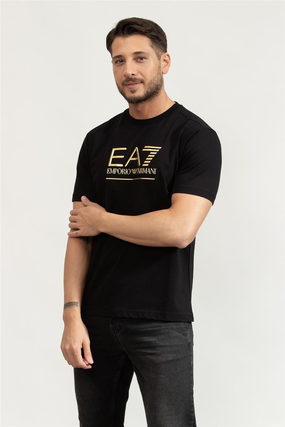 EA7 Erkek Bisiklet Yaka T-Shirt