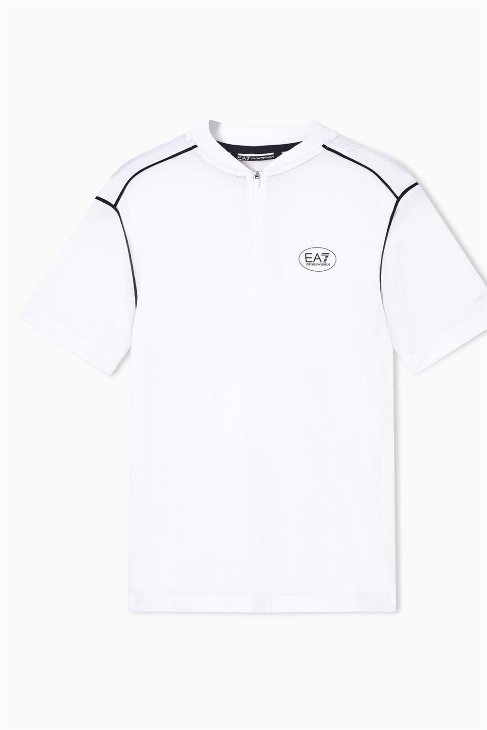 EA7 Erkek Bisiklet Yaka T-Shirt Beyaz