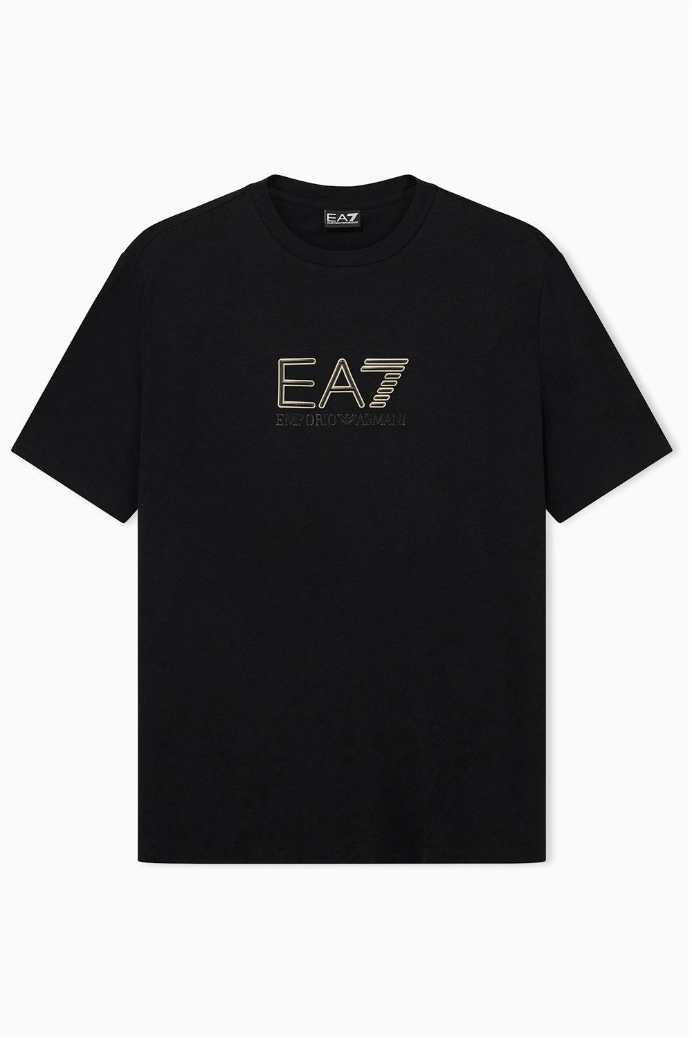 EA7 Erkek Bisiklet Yaka T-Shirt Siyah