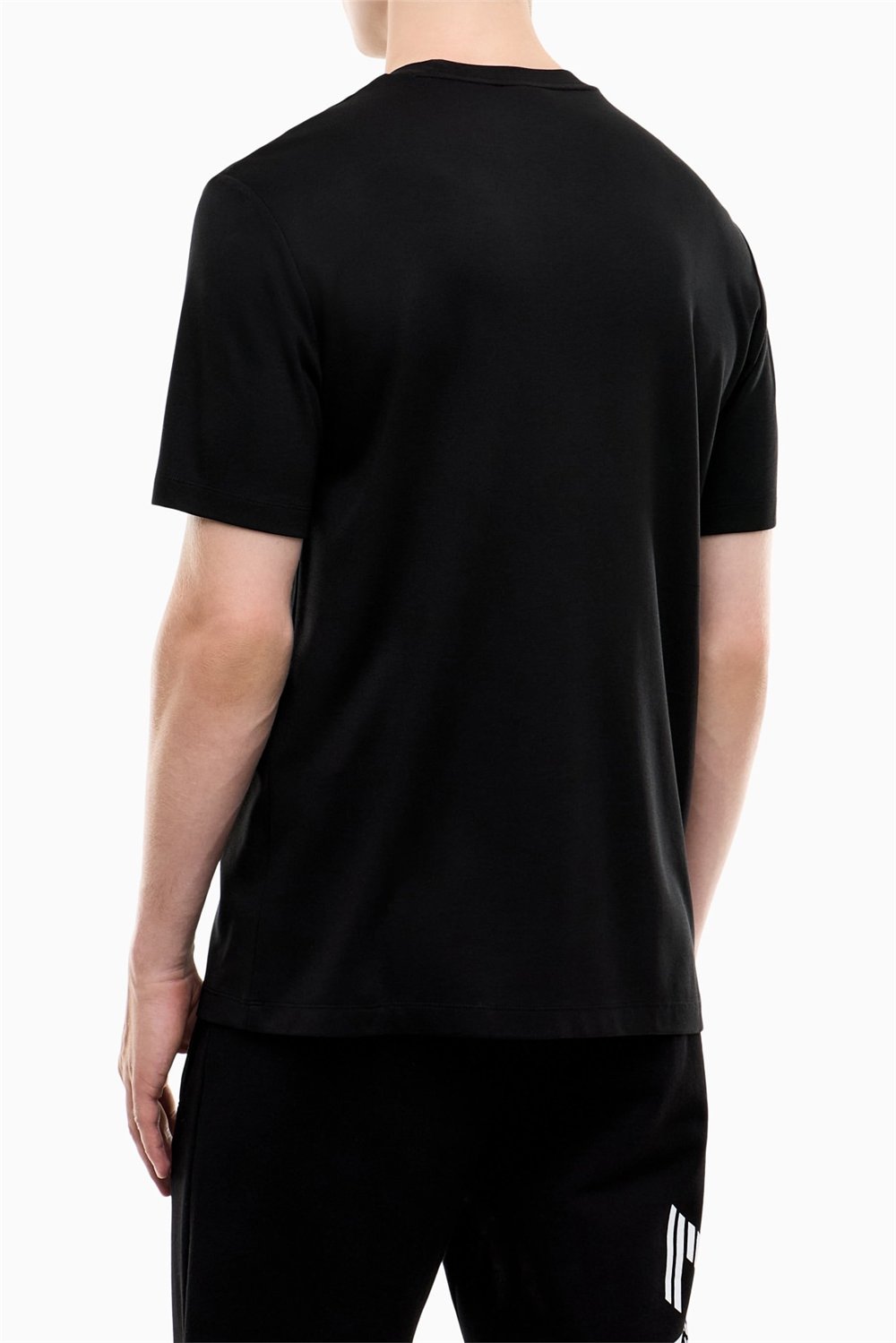 EA7 Erkek Bisiklet Yaka T-Shirt Siyah