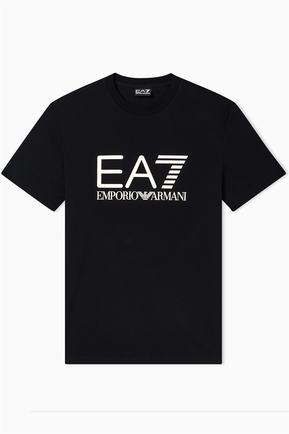 EA7 Erkek Bisiklet Yaka T-Shirt Siyah